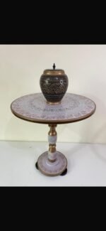 Naqshi Art Wooden Table Set – Hand-Carved Traditional Décor - Image 3