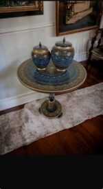 Naqshi Art Wooden Table Set – Hand-Carved Traditional Décor - Image 2