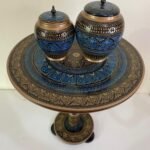 Naqshi Art Wooden Table Set – Hand-Carved Traditional Décor